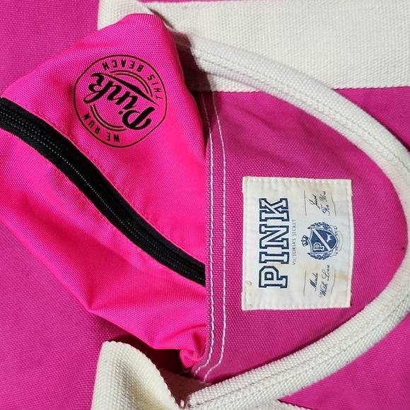 VINTAGE VS PINK 2010 CANVAS LOVE PINK LARGE TRAVEL DUFFEL BAG - Picture 11 of 13